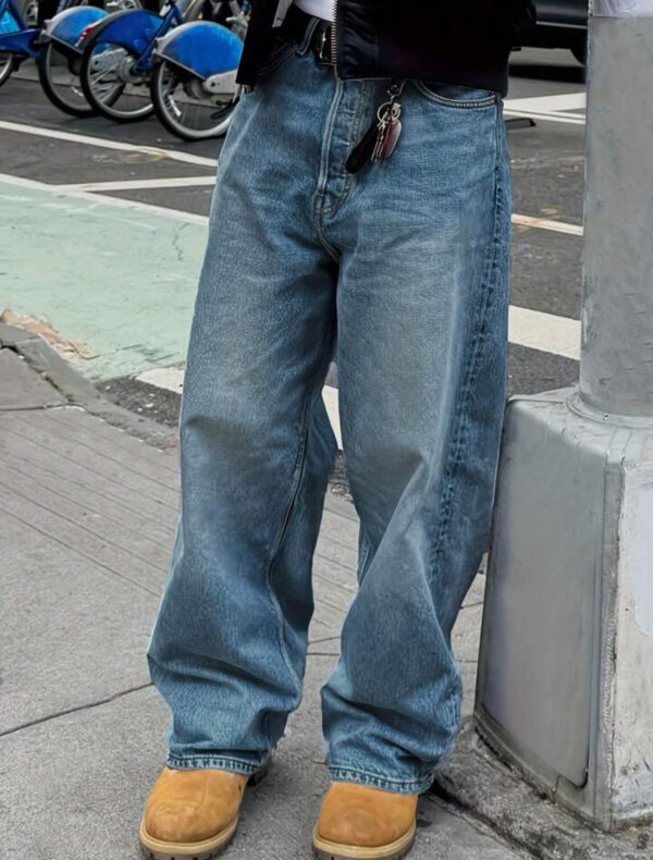 Men's Retro Loose Fit Versatile Jeans for All Seasons - Image 4