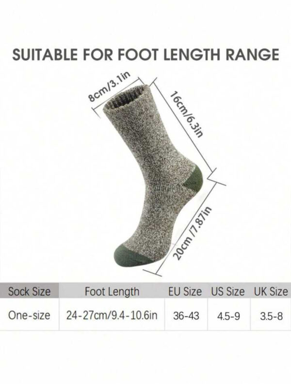 5 Pairs Men's Thermal Socks – Warm, Thick, and Cushioned for Winter - Image 4