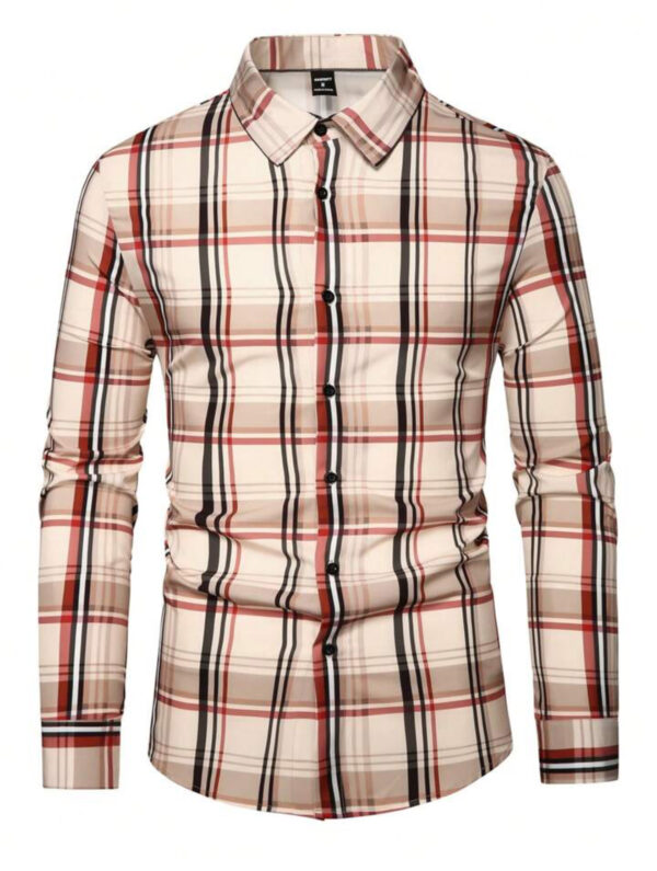 Men's Plaid Long Sleeve Casual Shirt, Autumn Edition