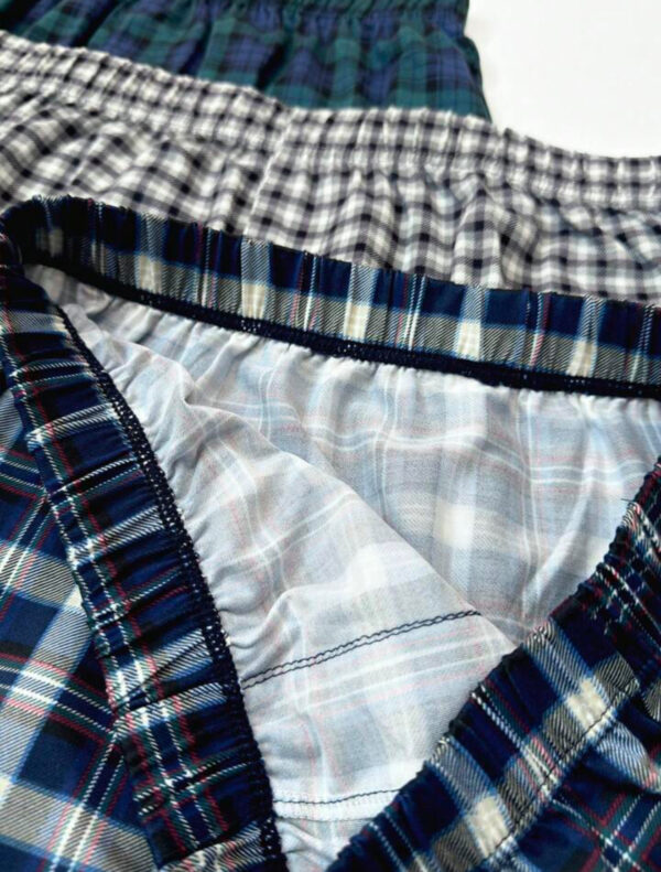 3-Pack Plaid Printed Elastic Waist Boxers for Men - Image 4